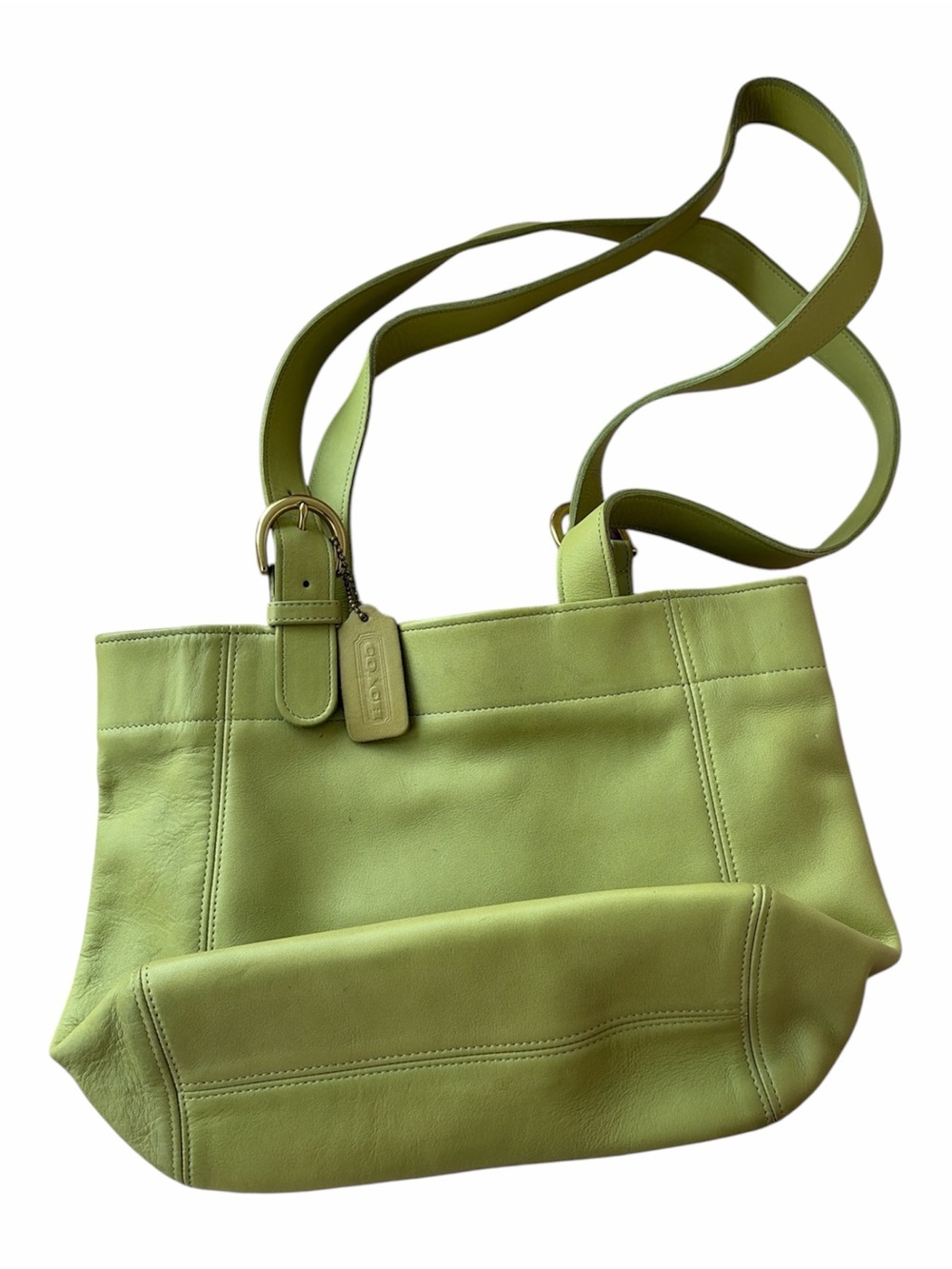 Vintage Coach Lime Green Waverly Soho Buckle Bag K6C-4157